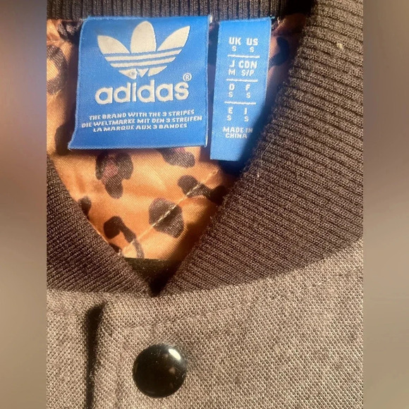 Adidas oversized lined unisex streetwear casual trend varsity bomber jacket S - Picture 4 of 5